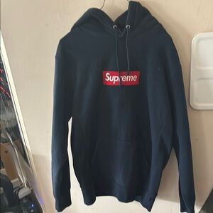 Supreme Box Logo Navy Hoodie